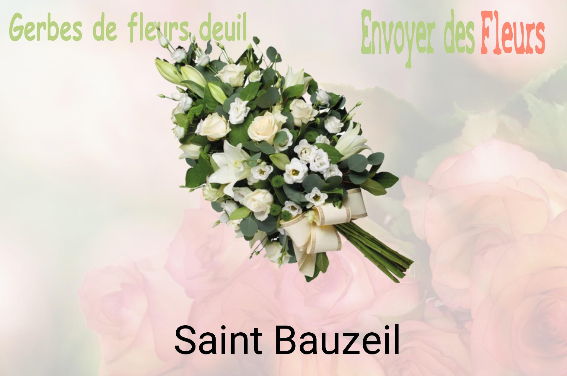 Gerbe de fleurs de deuil livrée à Saint-Bauzeil